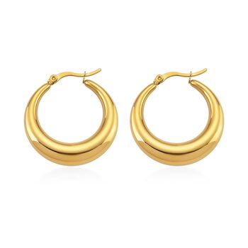 316L Edelstahl Ohrringe, ca. 9,50g, goldfarben