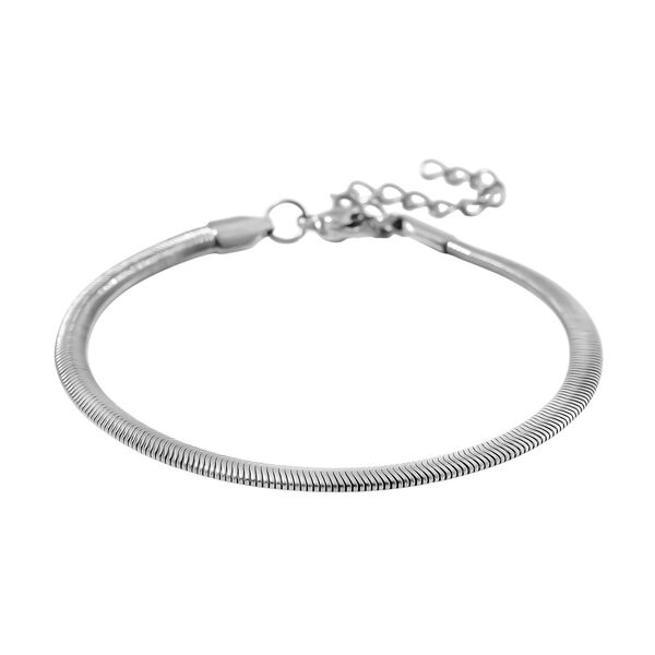 3er-Set - Kugelarmband, Gliederarmband, Ankerarmband, 19+5cm, Silberton image number 9