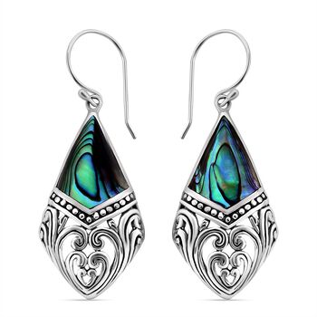 Royal Bali Kollektion - Abalone Muschel Ohrringe 925 Silber ca. 20.10 ct