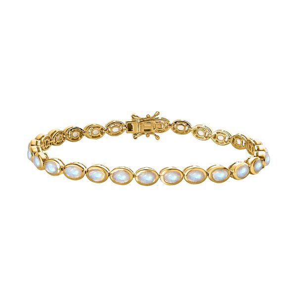 Premium Regenbogen Mondstein Armband, 20 cm - 13,99 ct.