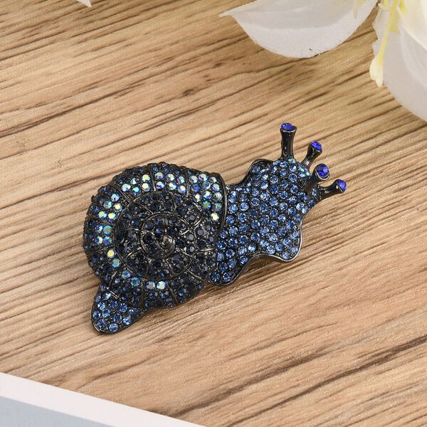 Mehrfarbiger Kristall Brosche  Schwarz image number 2