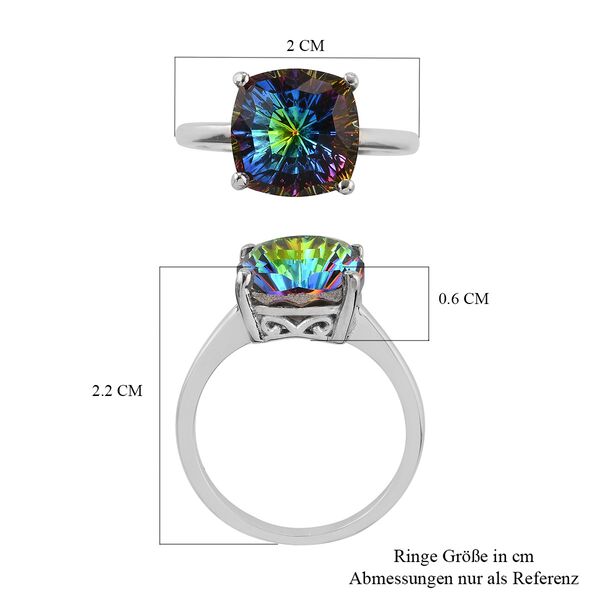 LUSTRO STELLA Österreichischer Vitrail Medium Kristall Solitär Ring 925 Silber Platin-Überzug image number 6