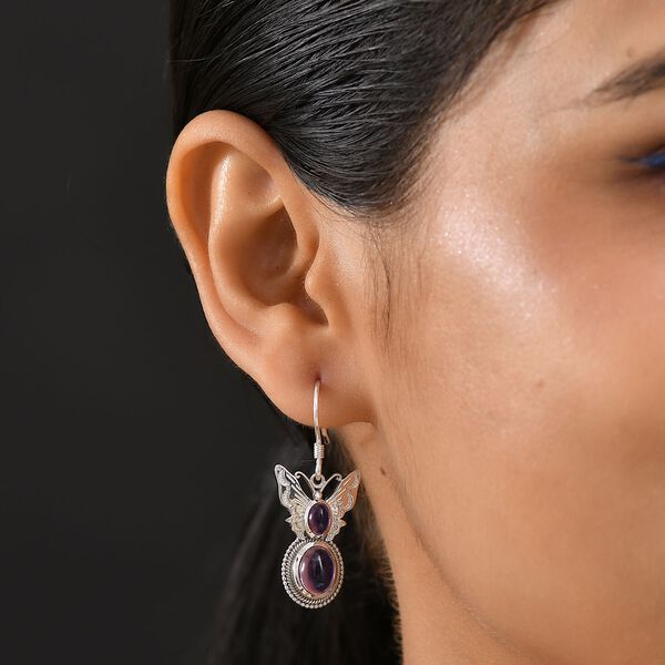 D joy AAA Afrikanischer Amethyst Ohrringe 925 Silber rhodiniert ca. 4.94 ct image number 3