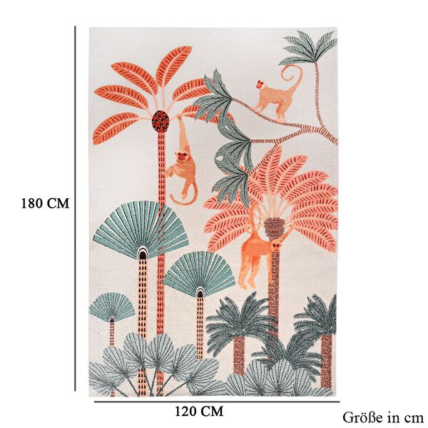 Digitaldruck-Teppich aus Baumwolle und Polyester mit Anti-Rutsch-Beschichtung, 120x180cm, Bl&uuml;ten image number 9