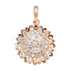 Lustro Stella - Weißer Zirkonia-Anhänger, 925 Silber rosévergoldet ca. 0.63 ct