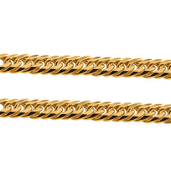 Doppeltes Panzer-Gliederarmband 19cm in vergoldetem Silber