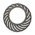 Grüner Diamant Anhänger 925 Silber platiniert ca. 0.50 ct