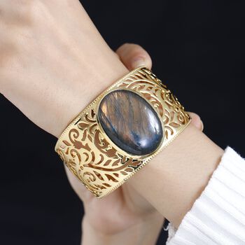 Labradorit Armreif, 18,5 cm - 70 ct.