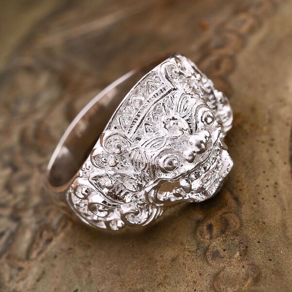 Royal Bali Kollektion - 925 Silber Ring, Drachenkopf image number 1