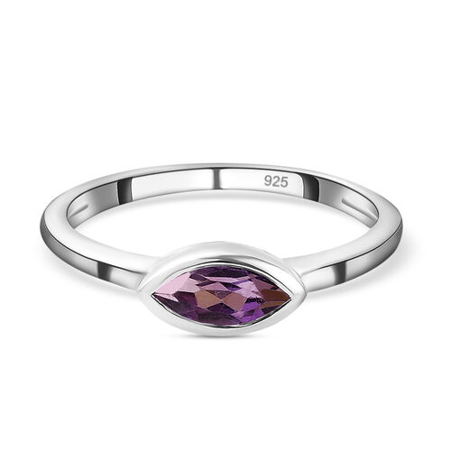 Afrikanischer Amethyst Ring 925 Silber  ca. 0,35 ct image number 0