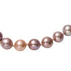 8-12 mm mehrfarbige Edison Perlen-Halskette, 50 cm image number 3