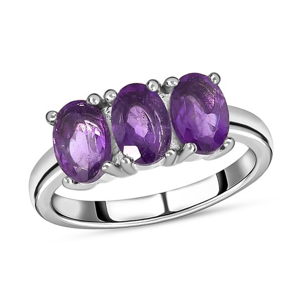 Afrikanischer Amethyst Ring, Edelstahl (Gr&ouml;&szlig;e 21.00) ca. 1,24 ct image number 4