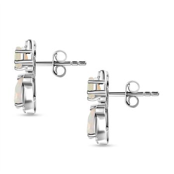 D'Joy AA nat&uuml;rliche, &auml;thiopische Welo Opal und Zirkon Ohrringe - 1 ct.