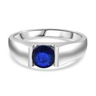 AA Blauer Spinell Ring 925 Silber rhodiniert (Größe 17.00) ca. 0,80 ct