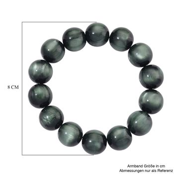 Simuliertes flexibles gr&uuml;nes Katzenauge Armband - 180 ct.