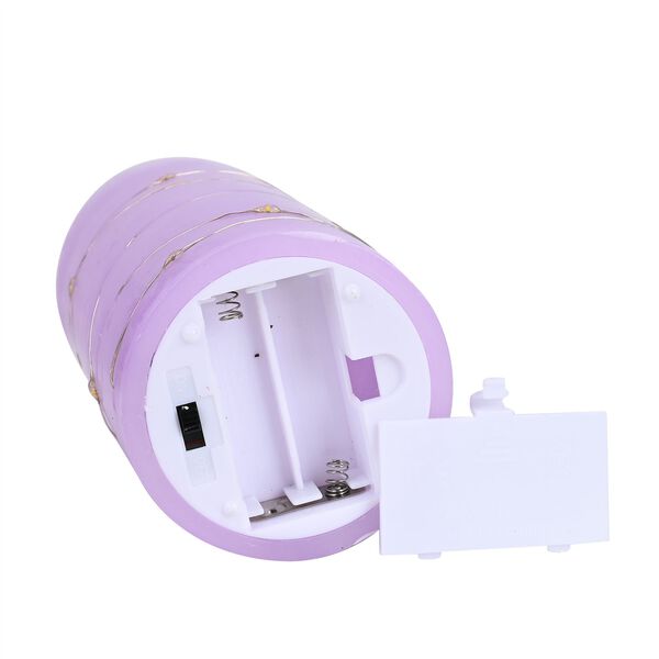 3er Set LED-Kerzen, lila image number 6