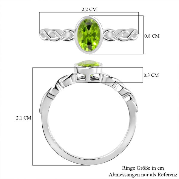 Peridot Ring 925 Silber (Gr&ouml;&szlig;e 17.00) ca. 0,85 ct image number 7