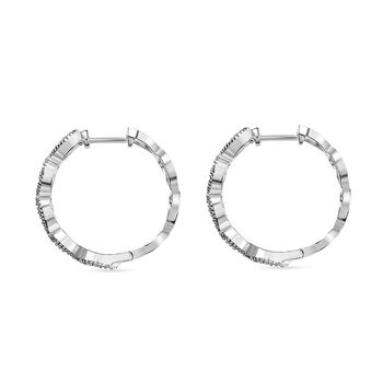 LUXURIANT DIAMOND- SGL zertifizierte SI-GH Labor Diamant Ohrringe, 925 Silber rhodiniert - 1,50 ct.