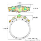 Natürlicher, äthiopischer Opal-Ring, 925 Silber platiniert  ca. 1,19 ct image number 6