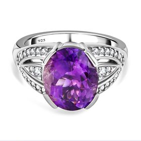 AAA Marokkanischer Amethyst und Zirkon-Ring - 4,99 ct.