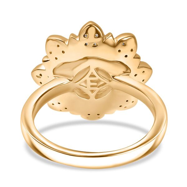 S&uuml;&szlig;wasser Perle (ca. 10-10.5 mm), Wei&szlig;er Zirkon Ring Nickelfreies Messing (Gr&ouml;&szlig;e 17.00) image number 6