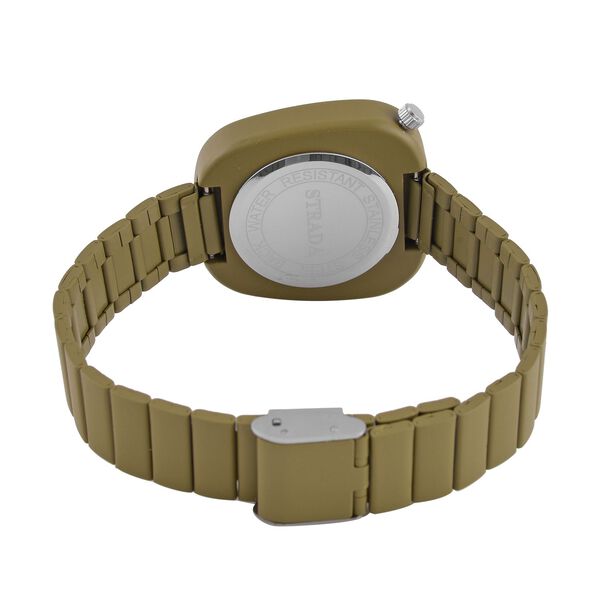 Strada - Japanisches Uhrwerk, Edelstahl Hydraulik-Zifferblatt & Legierung-Armband, 23 cm, grün image number 6