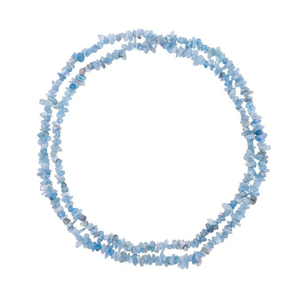 Aquamarin Perlen-Halskette, 86 cm - 175 ct. image number 3