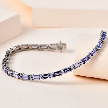 Tansanit und Moissanit Armband