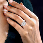 Diamant-Ring, 925 Silber platiniert, ca. 0.50 ct image number 2