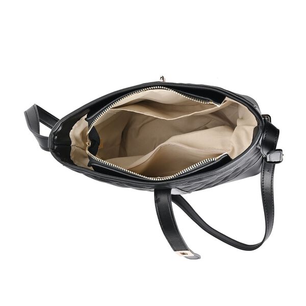 Gesteppte Umh&auml;ngetasche, Karomuster, beige image number 5