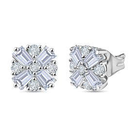 D'Joy Moissanit Ohrringe 925 Silber rhodiniert ca. 1,87 ct.