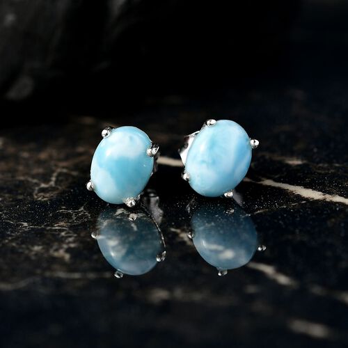 Larimar Ohrringe 925 Silber rhodiniert ca. 3,21 ct. image number 1
