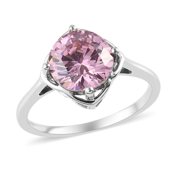 LUSTRO STELLA Rosa Zirkonia 925 Silber platiniert  ca. 3,47 ct image number 5
