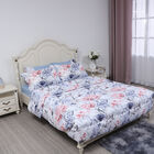 SERENITY NIGHT - 3er-Set, 1 Steppdecke 135x200 und 2 Kissenbez&uuml;ge (80x80 und 40x80), Hortensie