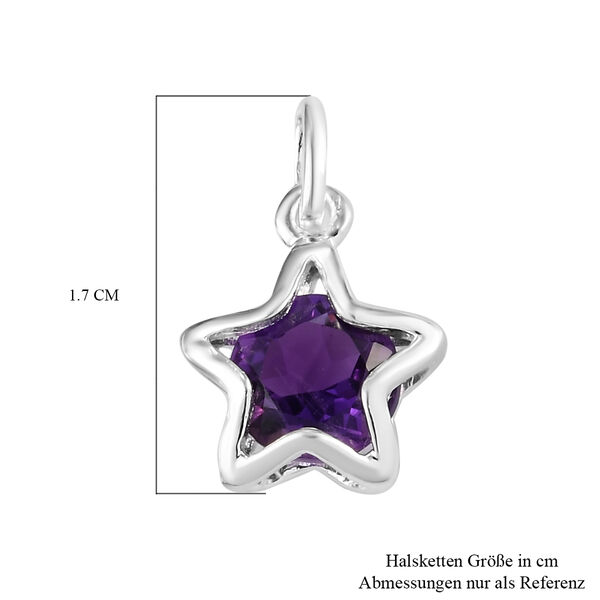 Afrikanischer Amethyst Stern-Anh&auml;nger, 925 Silber ca. 1,16 ct image number 6