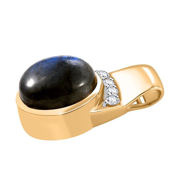 Labradorit und Zirkon Anh&auml;nger - 5,92 ct. image number 3