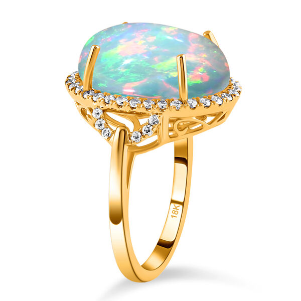 ILIANA AAA natürlicher, äthiopischer Opal und Diamant-Ring - 7 ct. image number 3