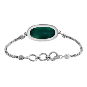 Royal Bali Kollektion- Verde Onyx Armband, 19cm - 20,96 ct.