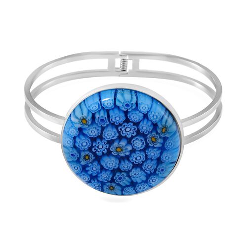 Blauer Armreif im Murano-Stil, 19cm image number 0