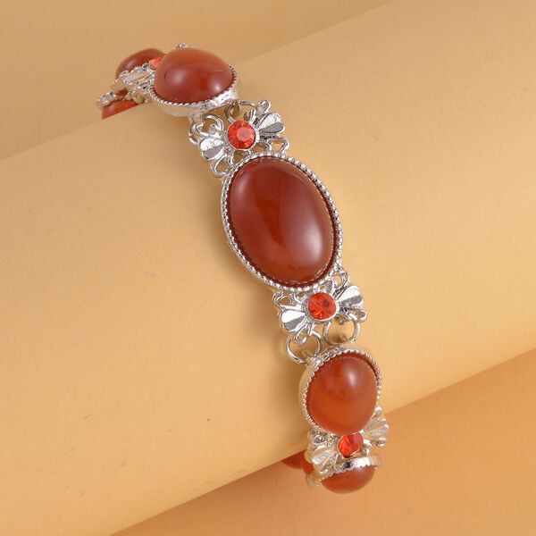 Rotes Achat Armband, ca. 20 cm, ca. 59.00 ct image number 2