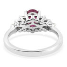 Fissure gefüllt Rubin und Diamant Ring 925 Silber platiniert  ca. 1,41 ct image number 5
