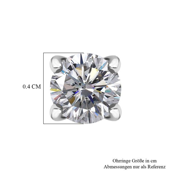 Moissanit Ohrringe, 925 Silber platiniert - 0,45 ct. image number 7