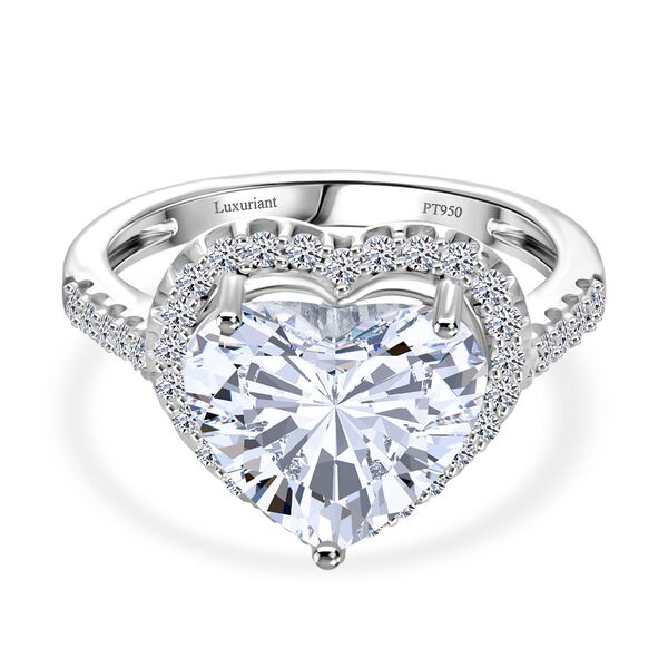 LUXURIANT IGI zertifizierter VS-EF Labor Diamant Ring und Anh&auml;nger in 950 Platin image number 3
