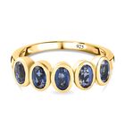 Kaschmir Kyanit Ring, 925 Silber vergoldet (Größe 17.00) ca. 1.74 ct