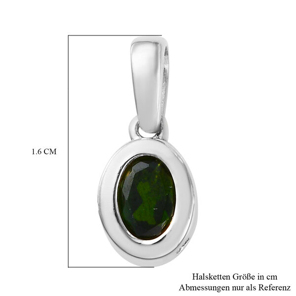 Nat&uuml;rlicher Chromdiopsid-Anh&auml;nger, 925 Silber ca. 0.84 ct image number 6