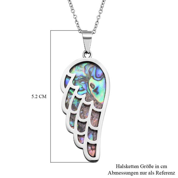 Abalone Muschel Anh&auml;nger mit Kette, Edelstahl emailliert ca. 10.00 ct image number 6
