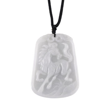 Flexible wei&szlig;e Jade Halskette - 100 ct.