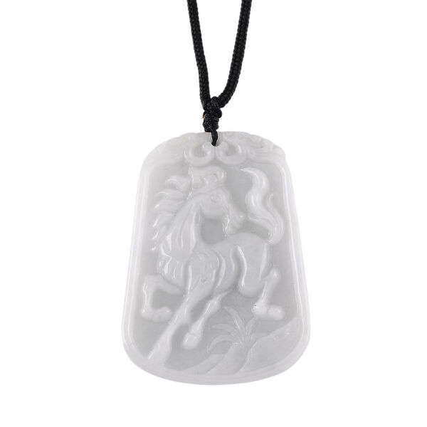 Weiße Jade Halskette Flexibles (ca. 70 cm) ca. 100 00 ct.