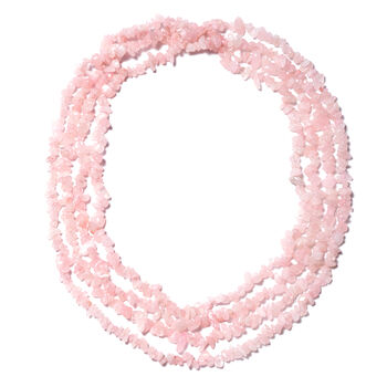 Rosenquarz endlose Halskette ca. 255 cm ca. 911,25 ct