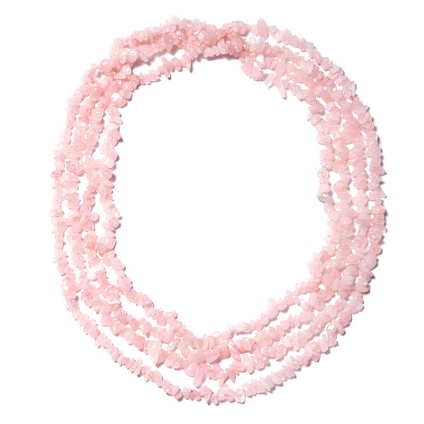 Rosenquarz endlose Halskette ca. 255 cm ca. 911,25 ct